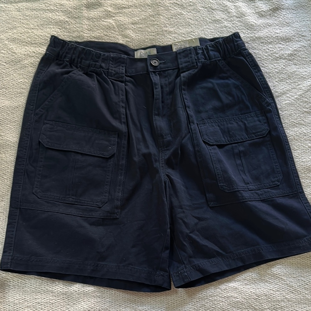 Men's Black Cargo Shorts dark blue